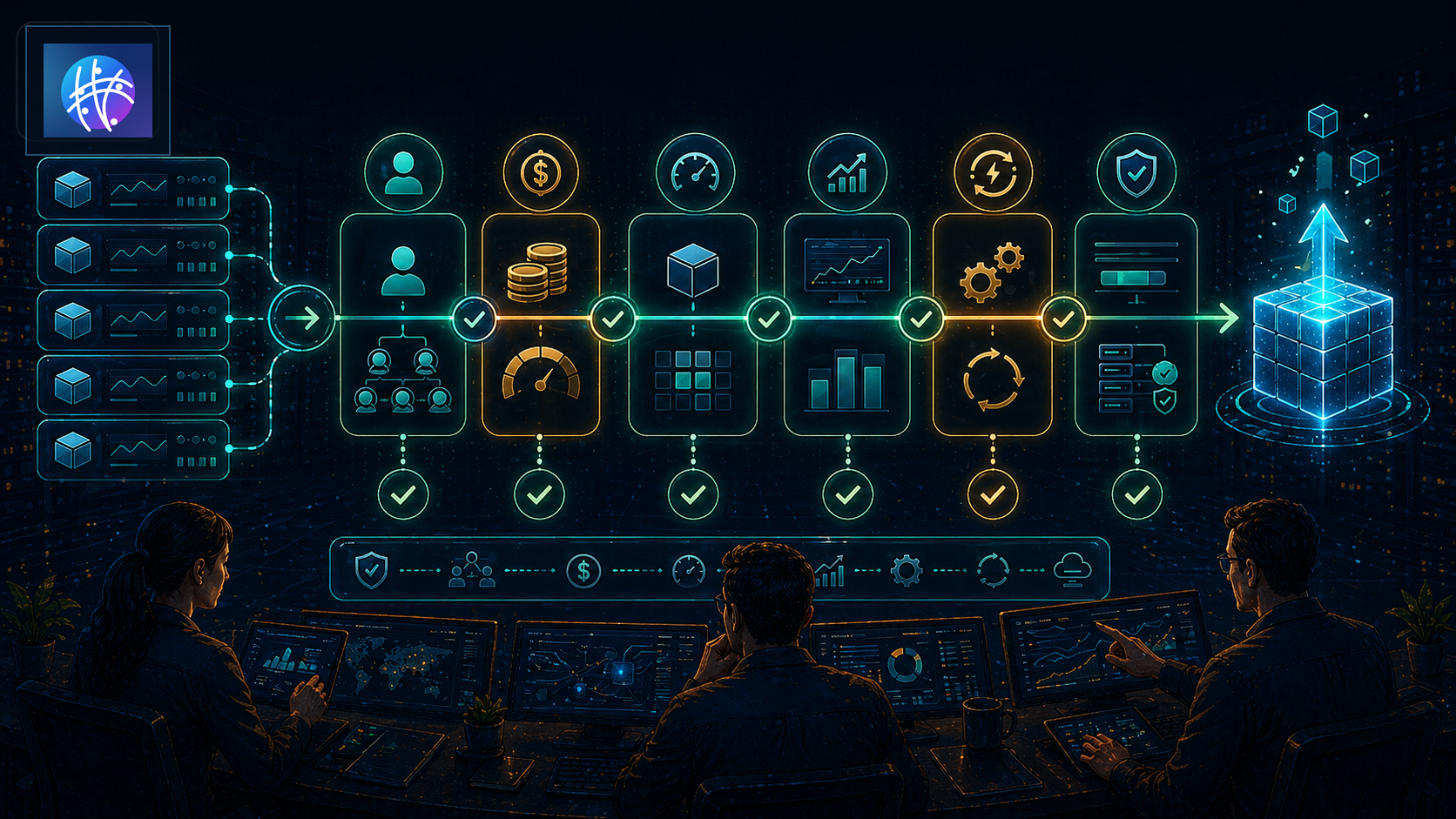 Compute Governance Checklist Before Scaling Workloads premium compute governance hero image with Meshline logo