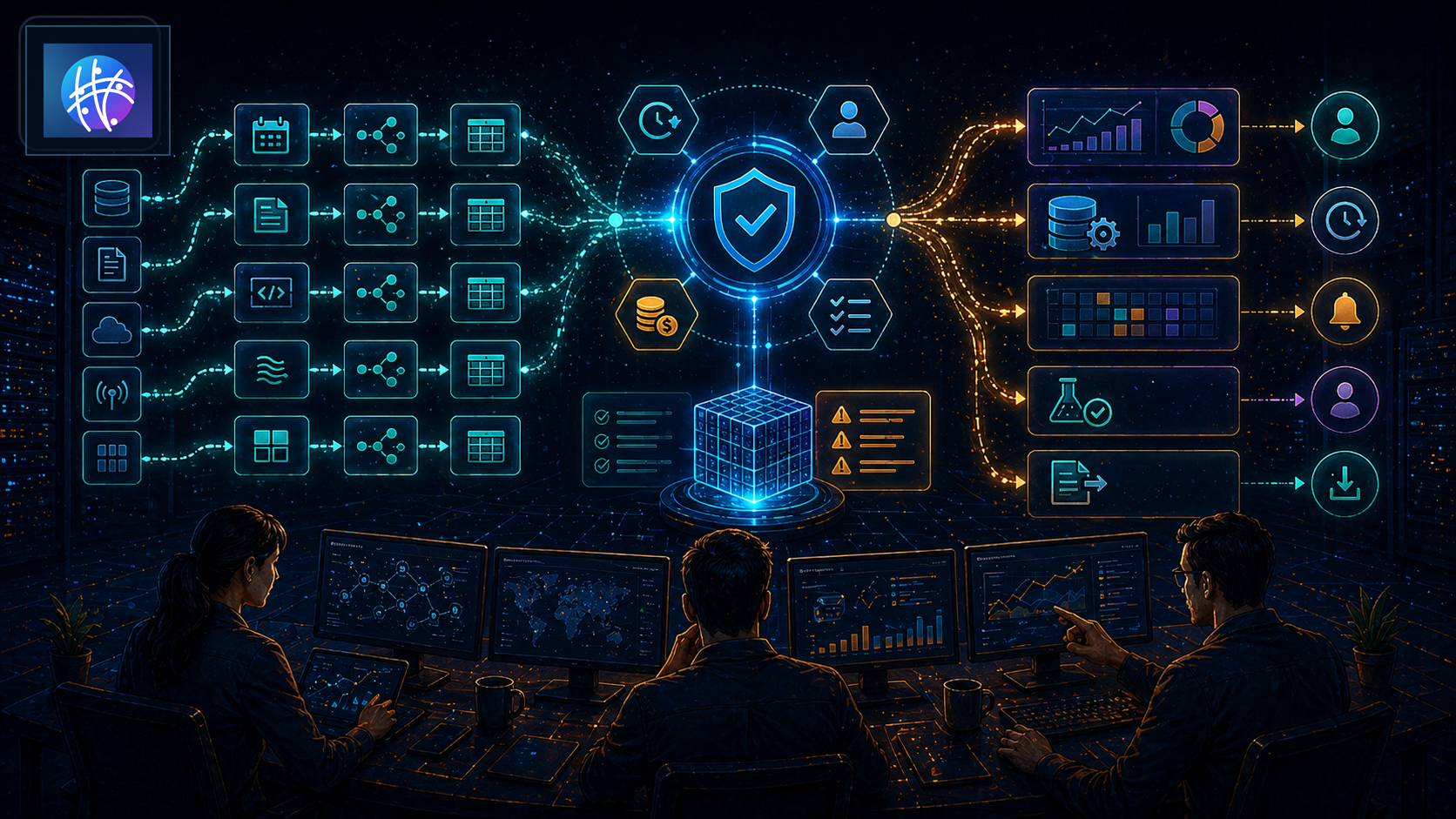Compute Governance for Data Pipelines and Reporting Jobs premium compute governance hero image with Meshline logo