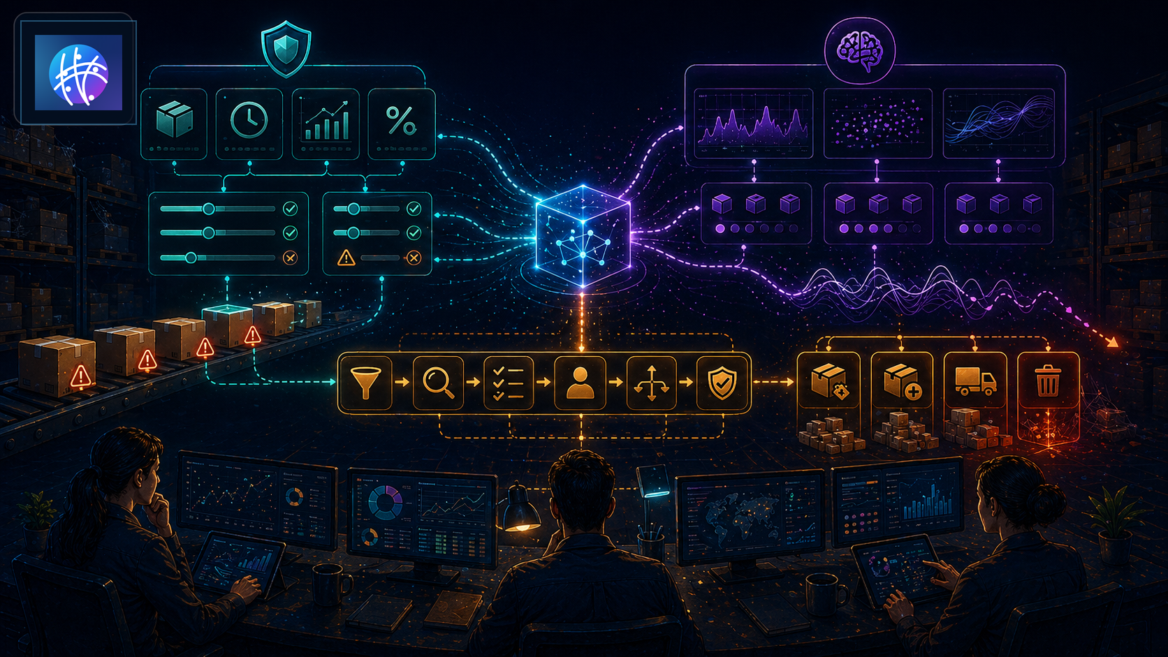 Dead Stock Management Rules vs AI Forecasting: How Operators Should Decide premium ecommerce inventory operations hero image with Meshline logo