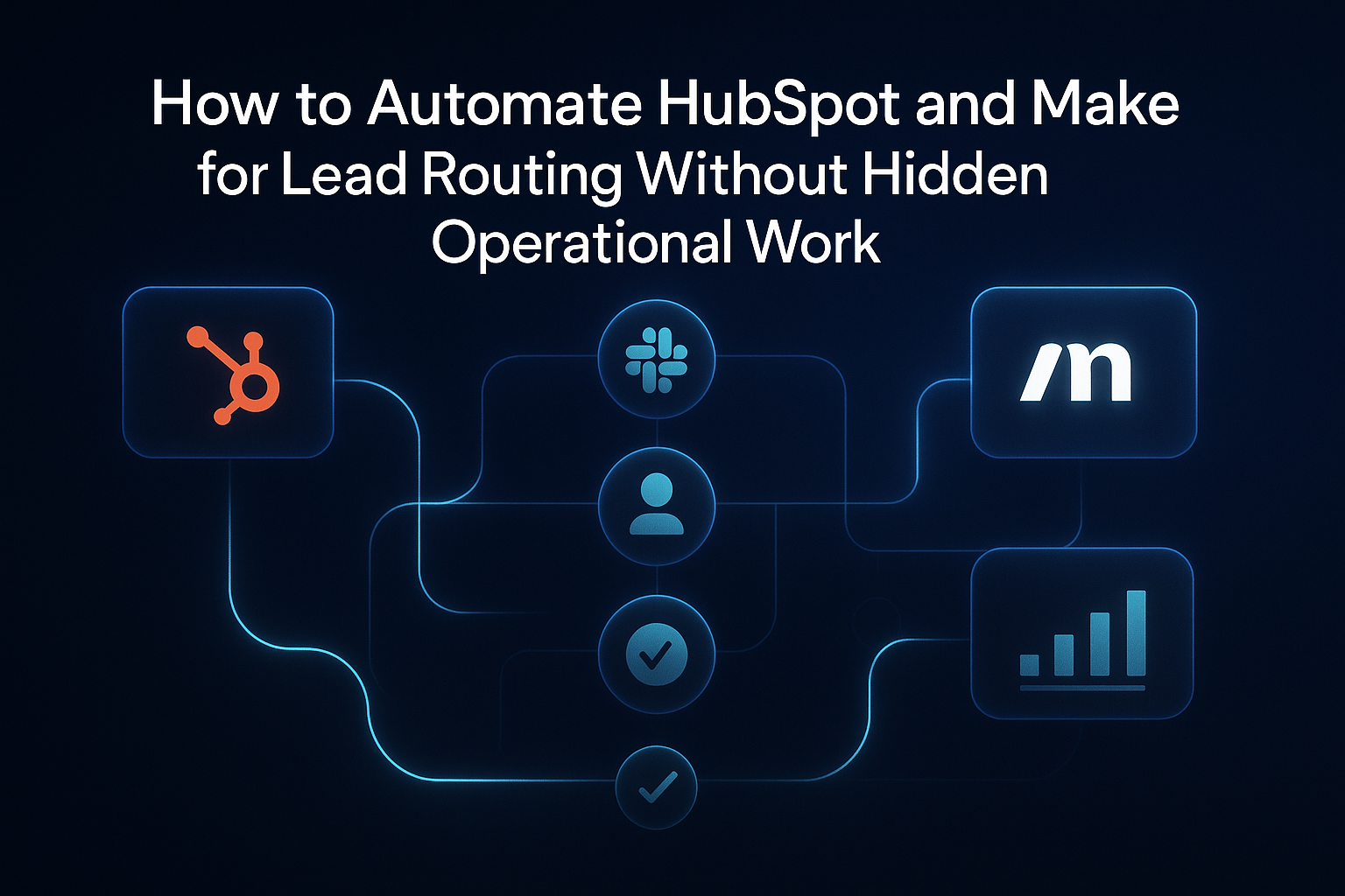 How to automate HubSpot and Make for lead routing without hidden operational work Meshline workflow automation article visual