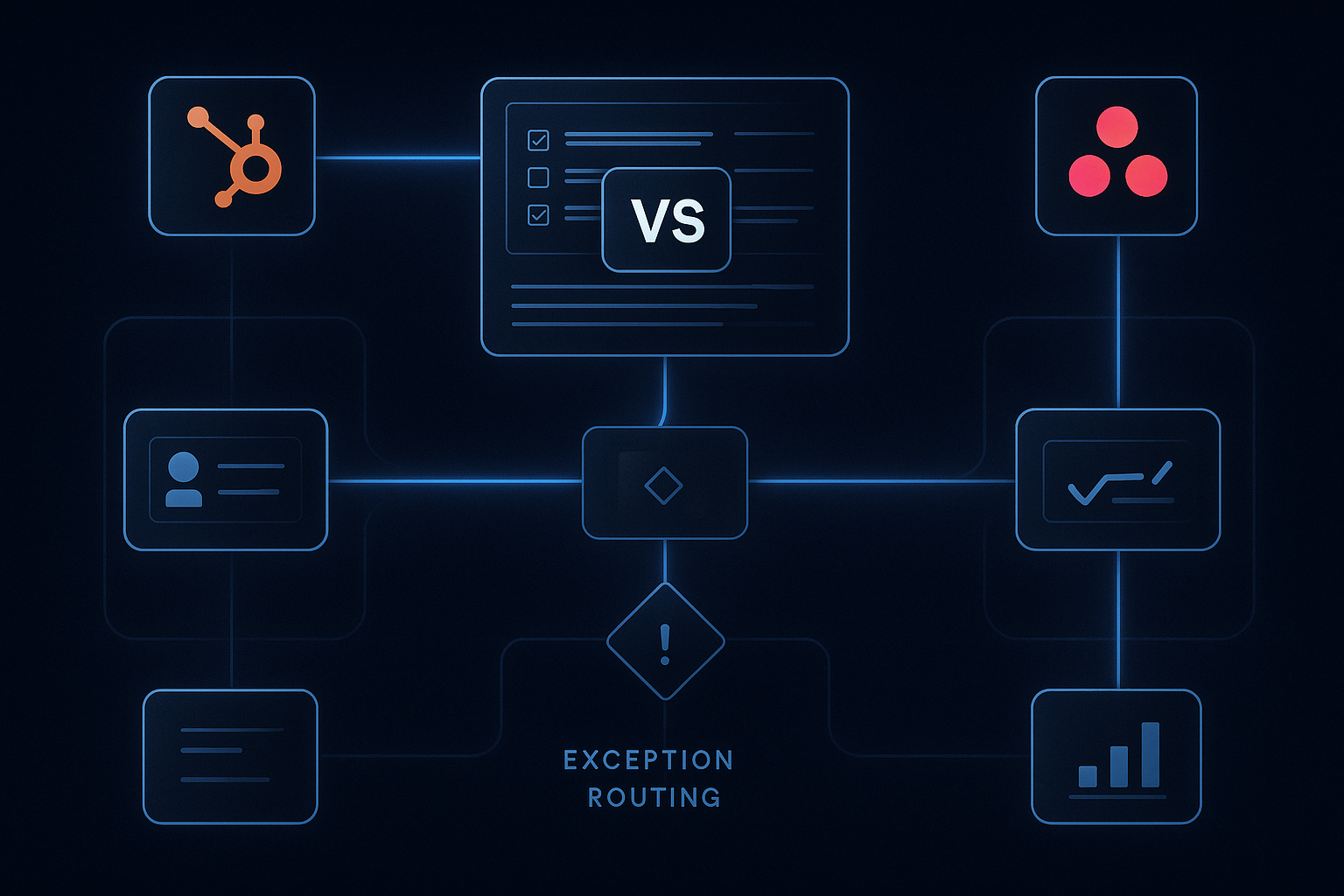 HubSpot vs Asana for approval workflows: where operators still lose execution Meshline workflow automation article visual