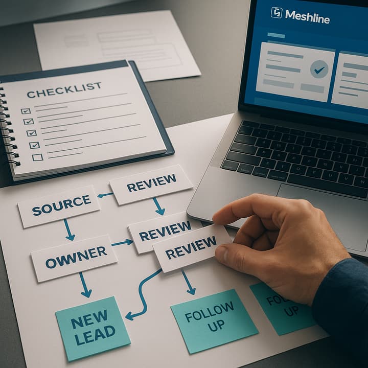 Fix Manual Demand Capture Handoffs With editorial workflow illustration