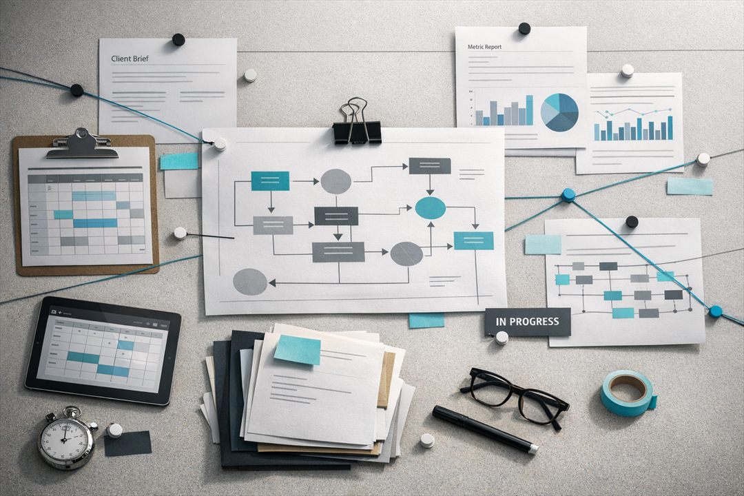 Redesign Agency Delivery Without Living in the Dashboard Meshline workflow automation article visual