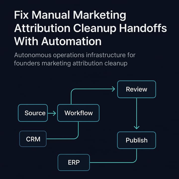 Founder-focused guide to implementing an autonomous operations infrastructure for marketing attribution cleanup with before/after