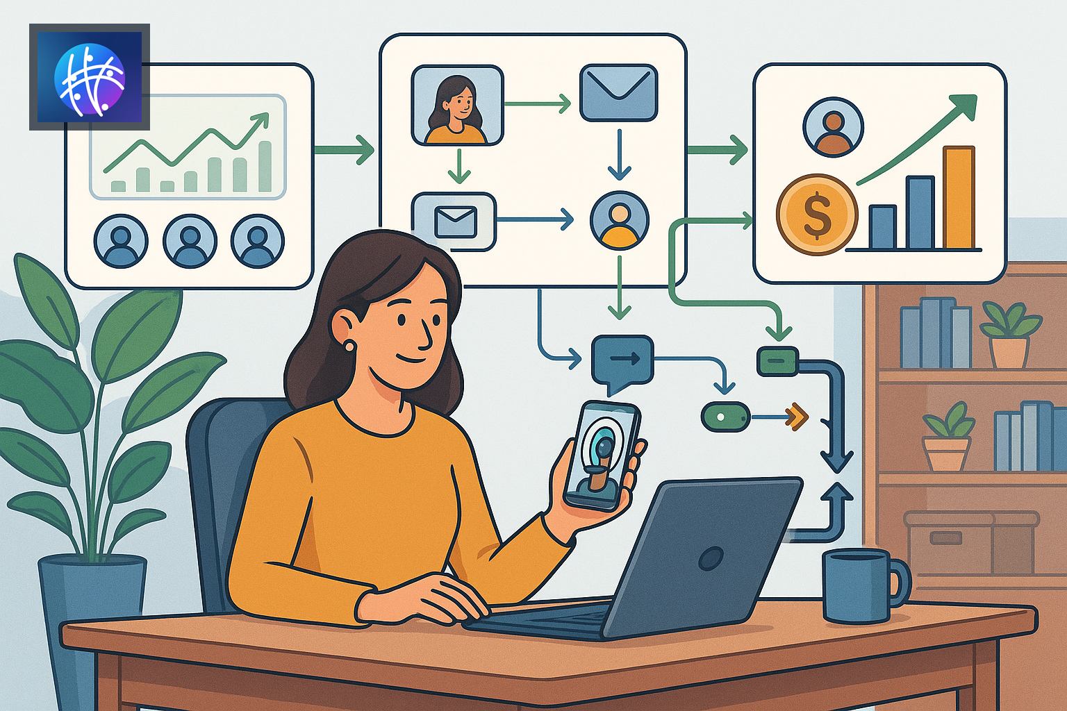 How Influencers Maximize Revenue with Organic Reach and Conversion generated creator revenue hero image with Meshline logo