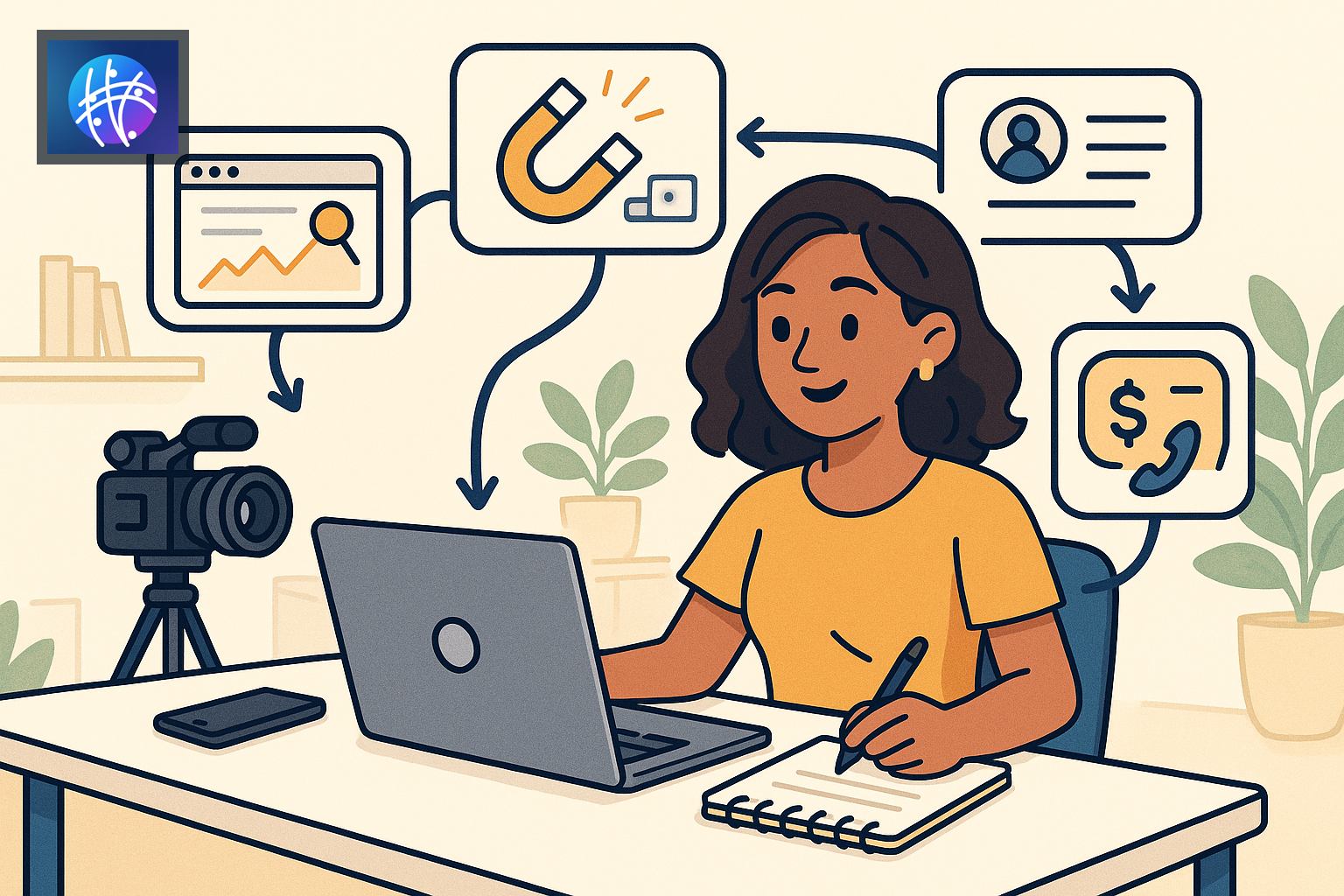 How Meshline Helps Influencers Boost Revenue with Organic Growth generated creator revenue hero image with Meshline logo