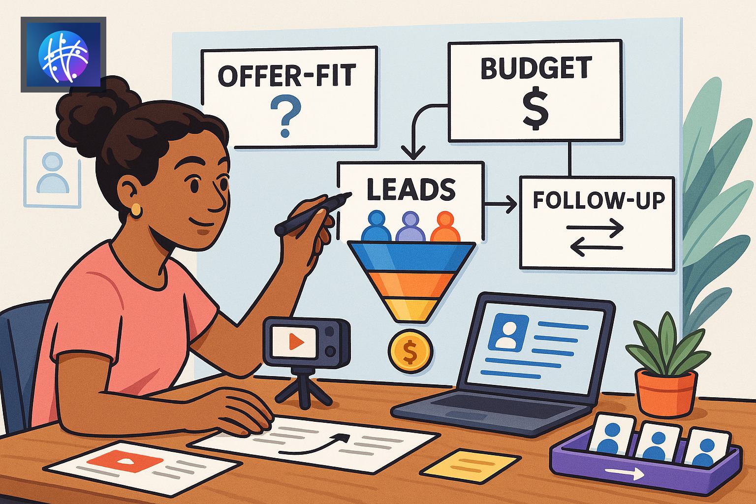 How Meshline Helps Influencers Build a High-Converting Lead Funnel generated creator revenue hero image with Meshline logo