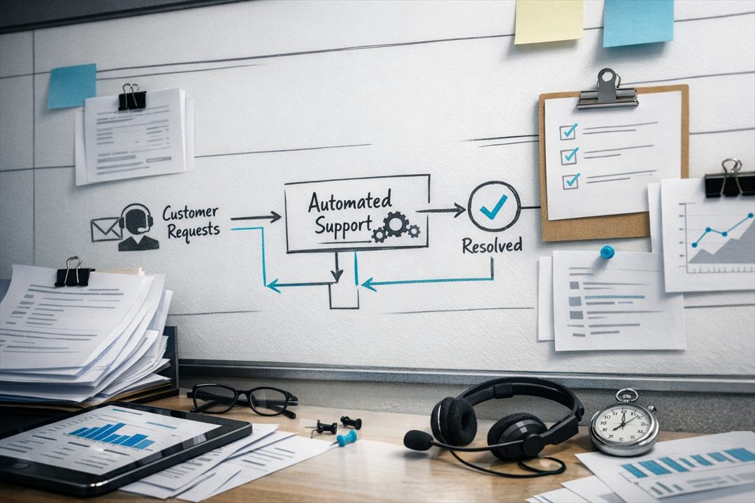 Fix make Support Automation Self‑Operating with Meshline Meshline workflow automation article visual