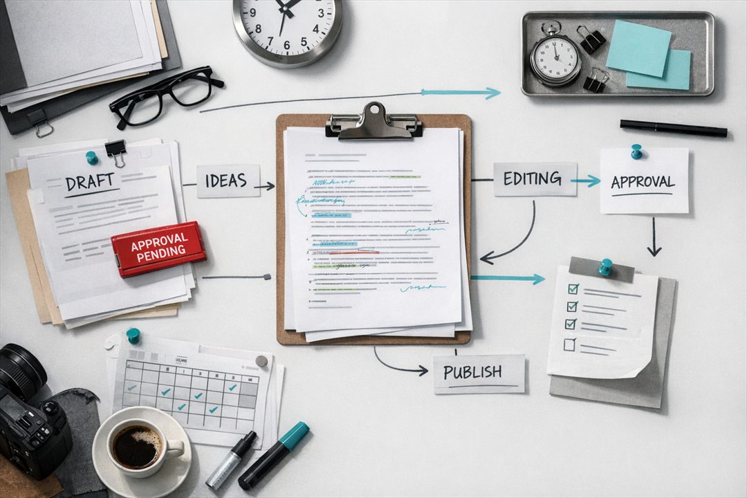 Fix Approval Bottlenecks That Kill Blog Publishing Velocity Meshline workflow automation article visual