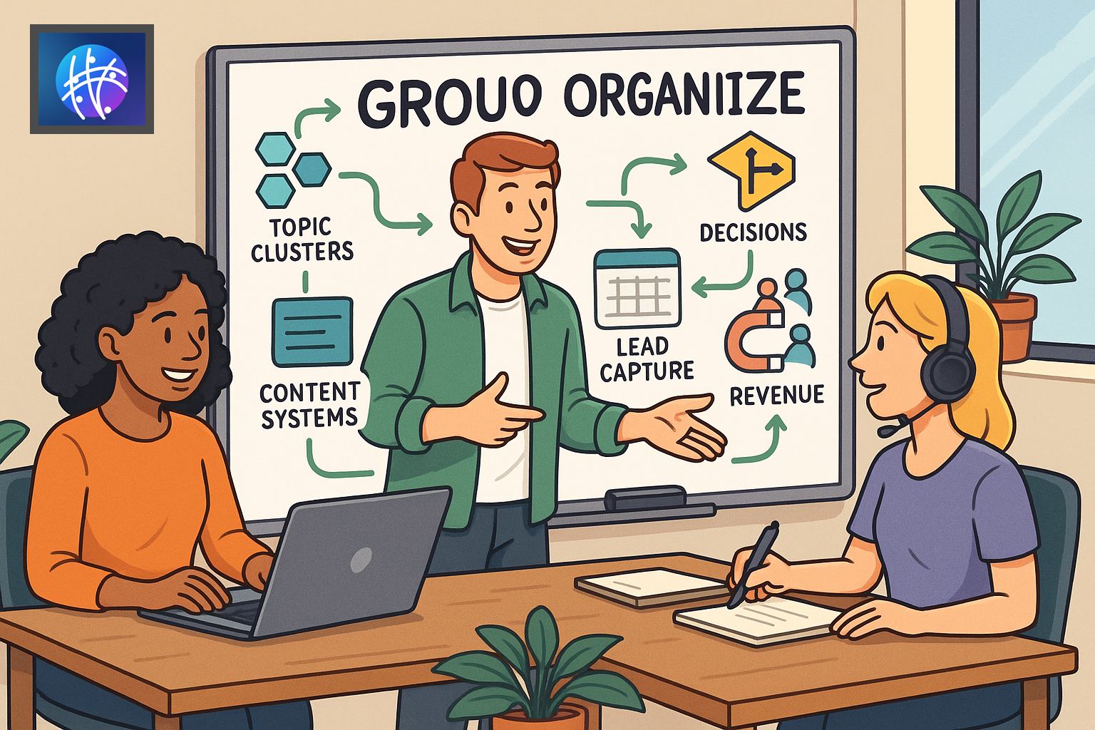 The Smart Way for Influencers to Grow Organically and Monetize generated creator revenue hero image with Meshline logo