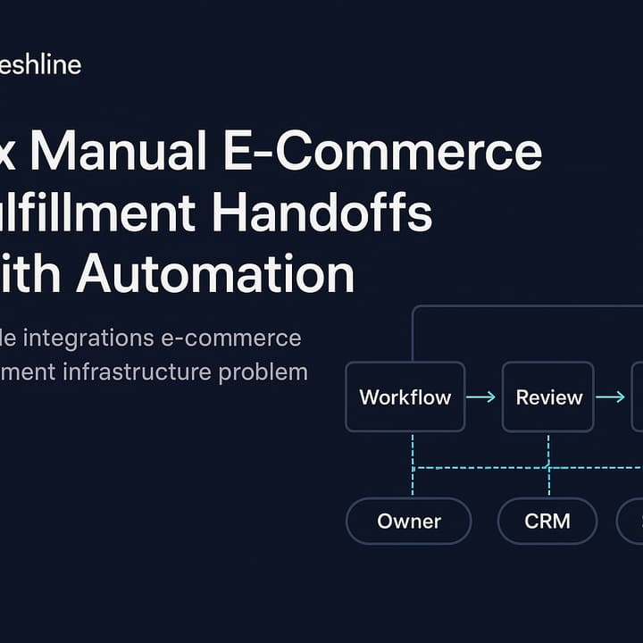 Diagram and guide for revenue ops to fix brittle integrations in e-commerce fulfillment by adopting durable event delivery, AOI,