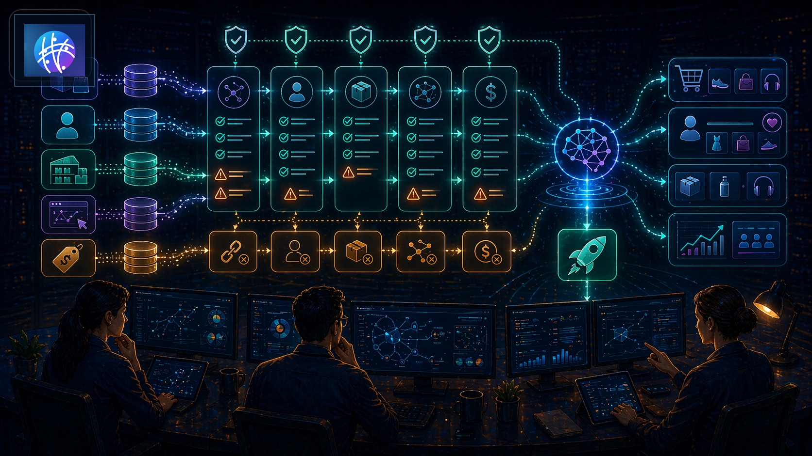 Recommendation Engine Data Quality Checklist Before Launch premium recommendation engine hero image with Meshline logo