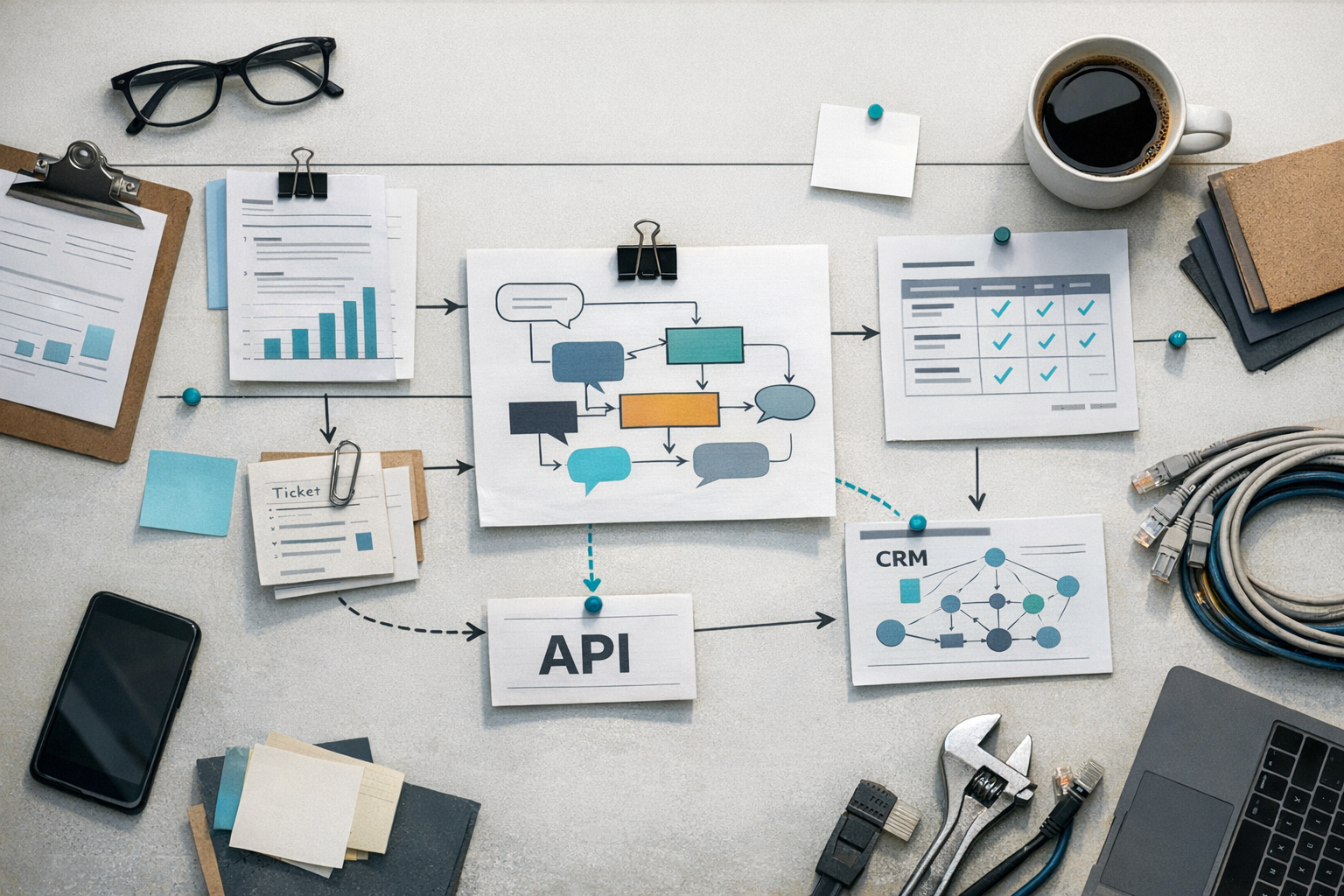 Fixing the Help Desk Integration Mess: an operator’s practical playbook Meshline workflow automation article visual