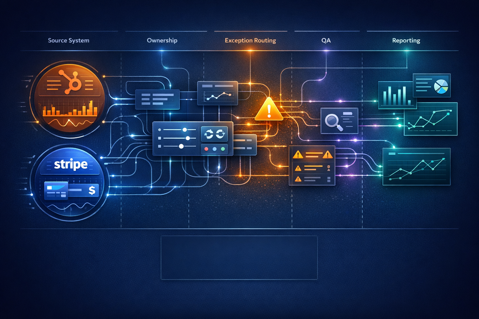 hubspot subscription data vs stripe finance mismatch: what it means, where it breaks, and how operators improve it Meshline workflow automation article visual