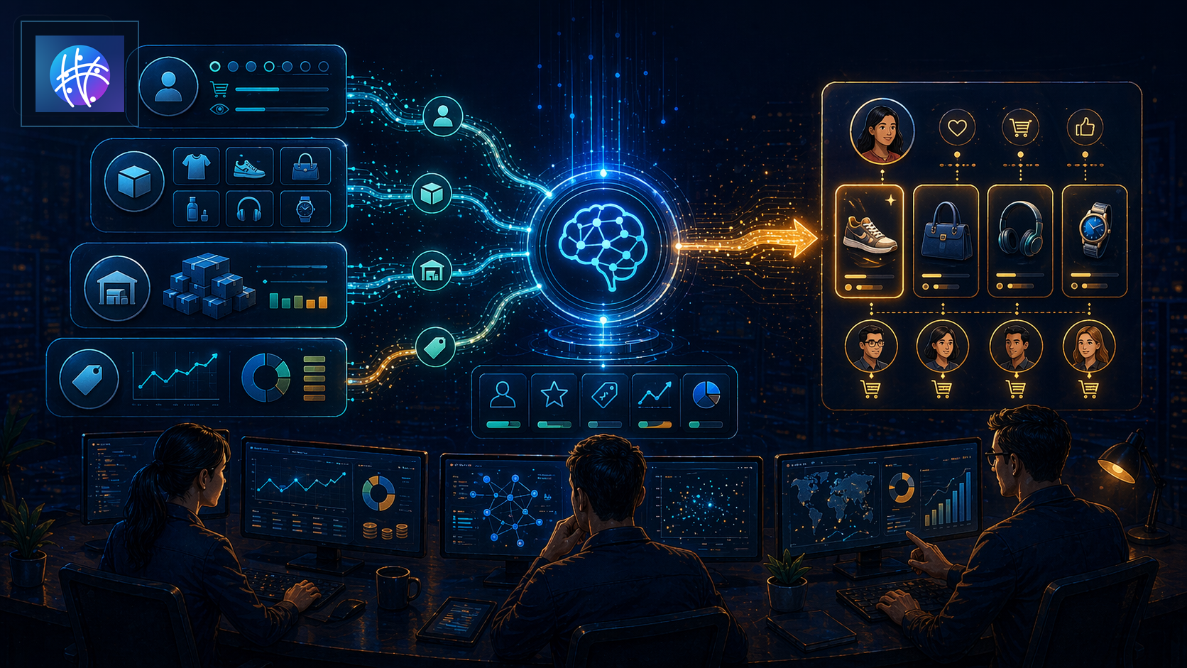 What Is a Recommendation Engine? A Practical Guide for Ecommerce Operations premium recommendation engine hero image with Meshline logo