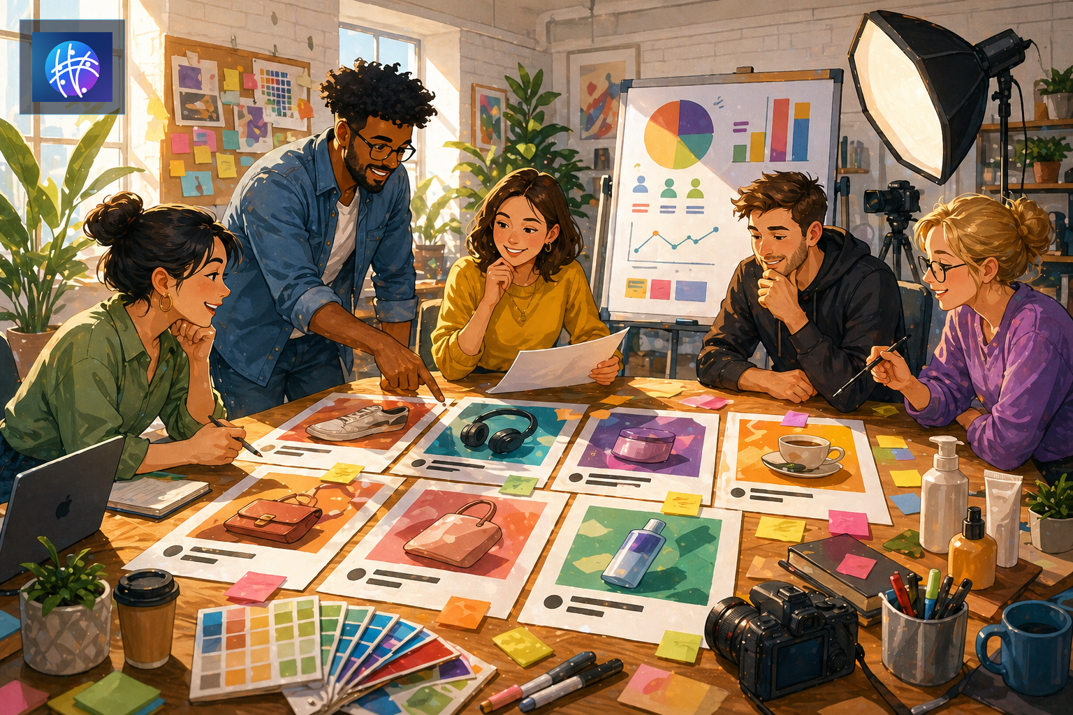 What Is Advertising Creative Testing? A Practical Guide for Growth Teams bright advertising creative testing editorial hero image with Meshline logo