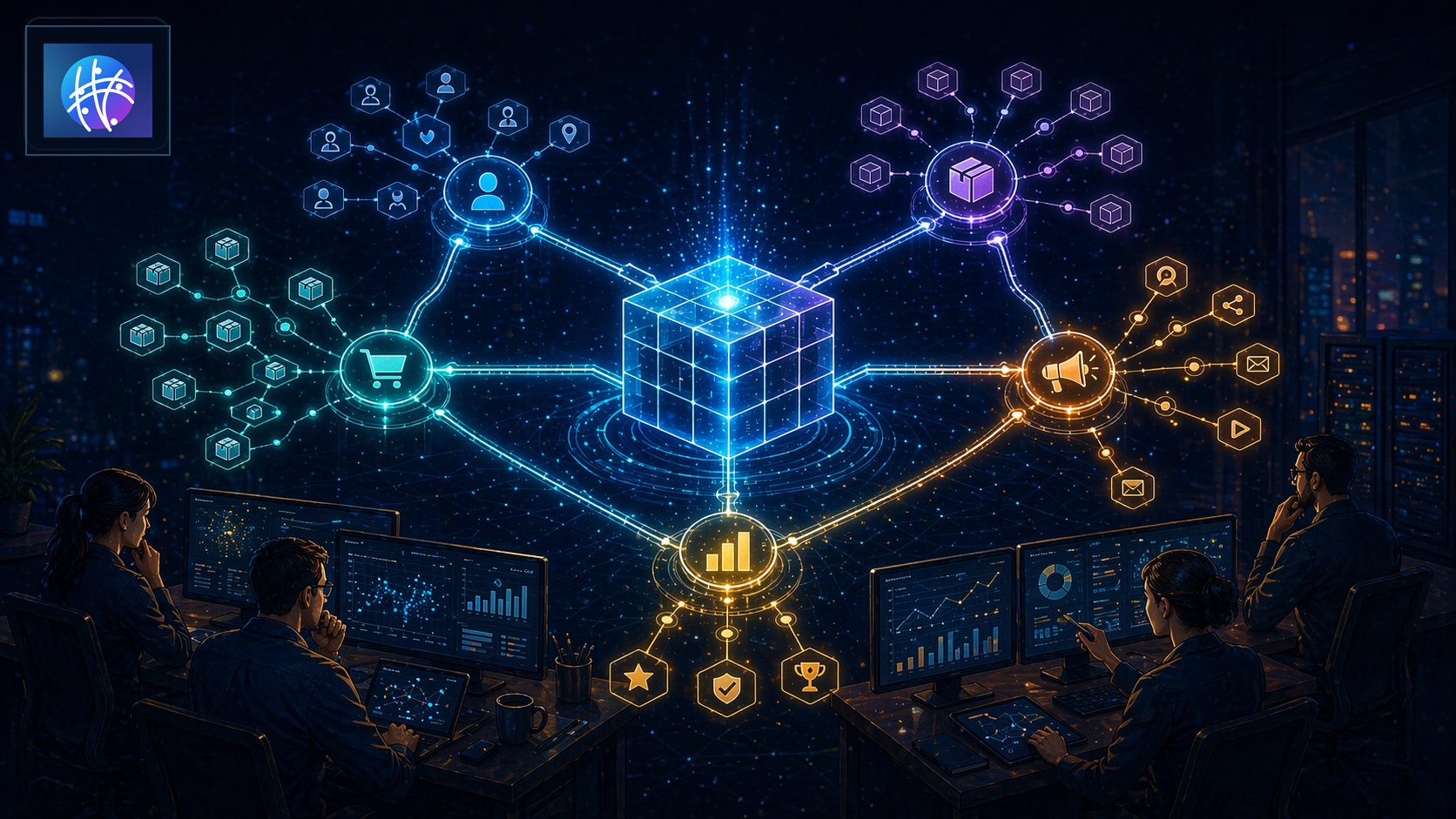 What Is a Snowflake Schema? A Practical Guide for Operations Reporting premium data warehouse schema hero image with Meshline logo