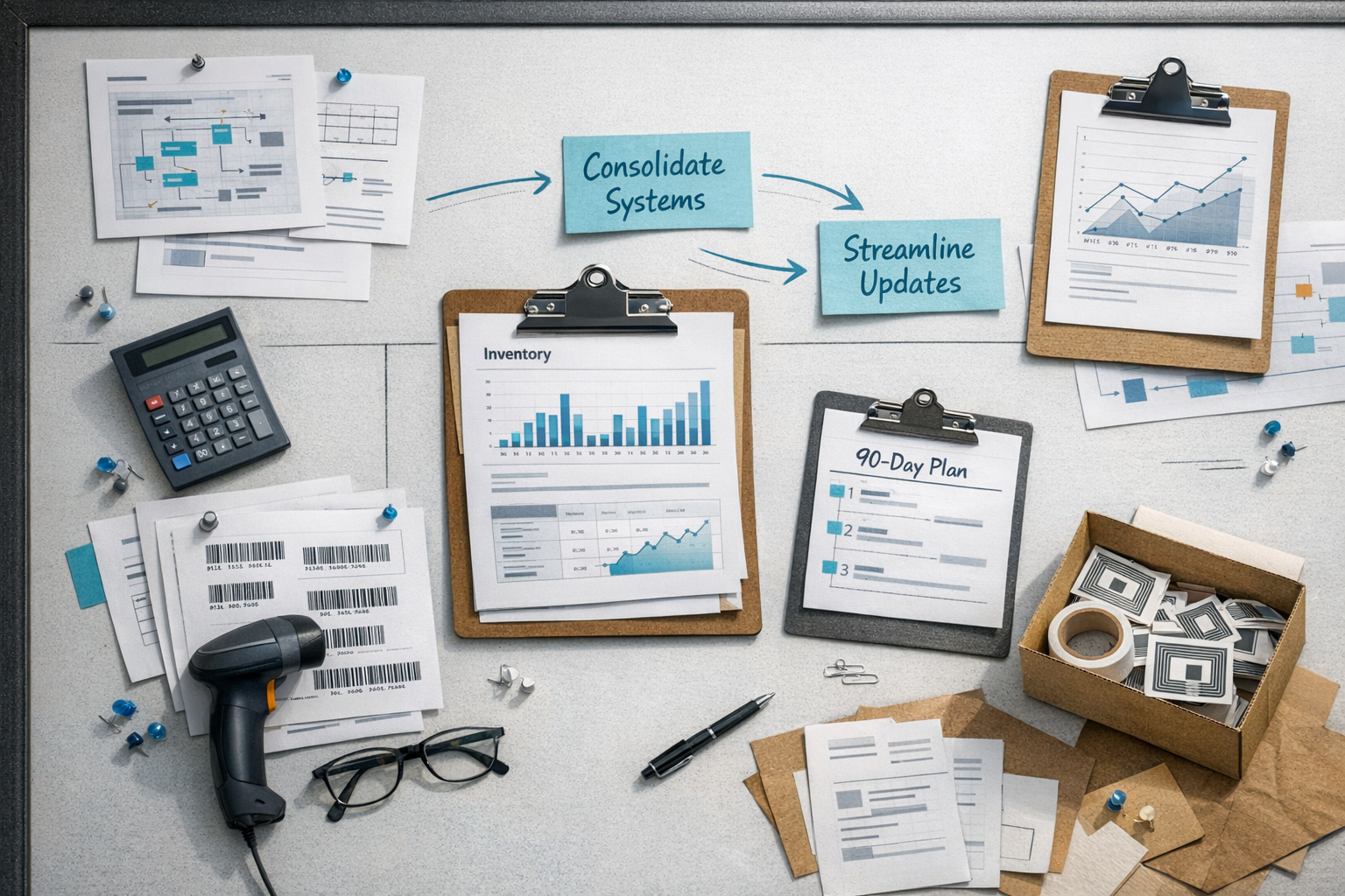 Collapse Tool Sprawl to Fix Inventory Updates in 90 Days Meshline workflow automation article visual